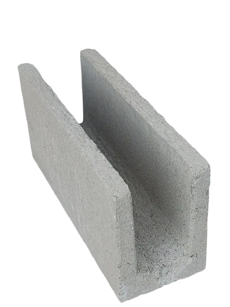 Bloco Calha de Concreto estrutural 14x19x39cm